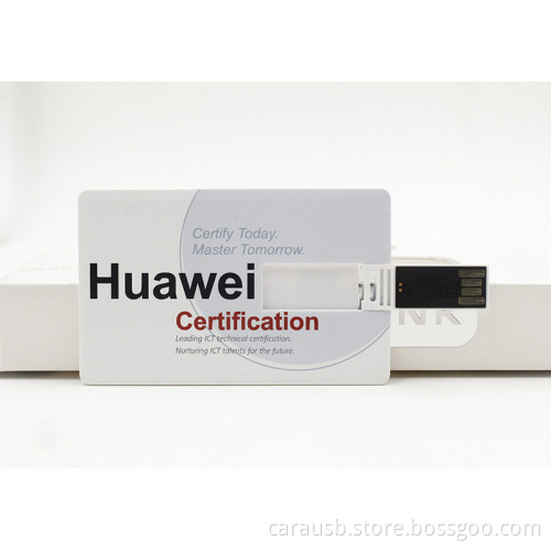 Carausb print HuaweiCertification logo custom card shape usb flash drive giveaways